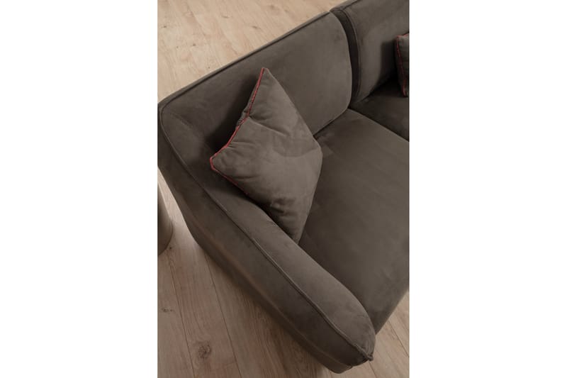 Damor Svängd Soffa 4-sits Brun - Möbler - Vardagsrum - Soffor - 4-sits soffor