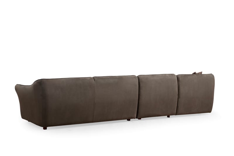 Damor Svängd Soffa 4-sits Brun - Möbler - Vardagsrum - Soffor - 4-sits soffor