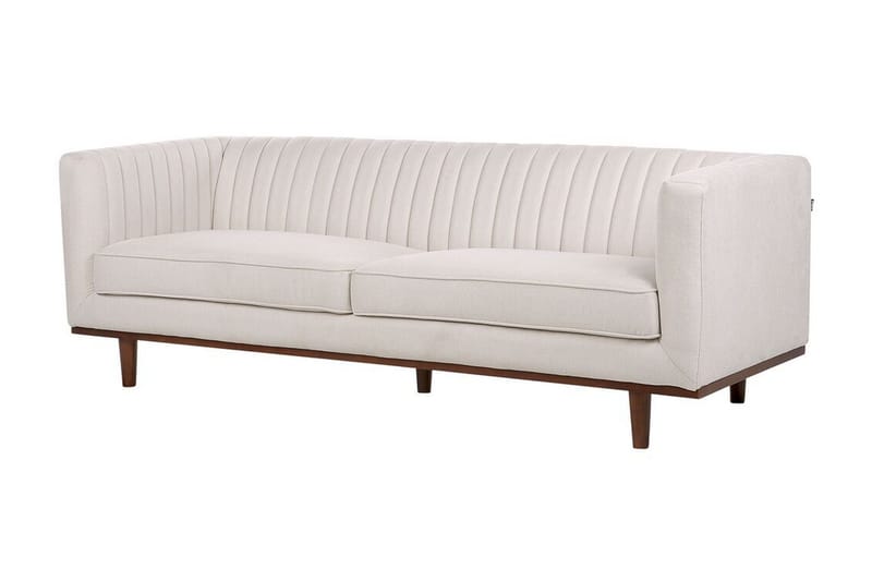 Daymian Soffa 3-sits - Beige/Mörkt trä - Möbler - Vardagsrum - Soffor - 3-sits soffor