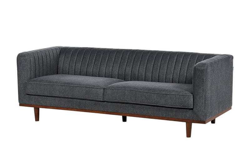 Daymian Soffa 3-sits - Grå/Mörkt trä - Möbler - Vardagsrum - Soffor - 3-sits soffor