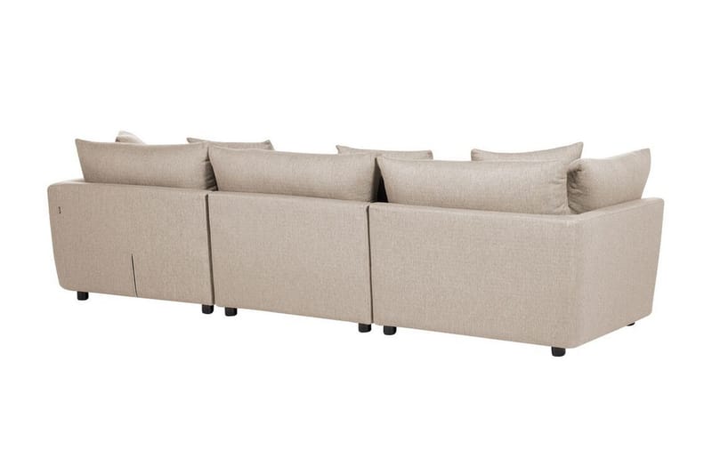 Delisha Soffa 3-sits - Beige/Svart - Möbler - Vardagsrum - Soffor - 3-sits soffor