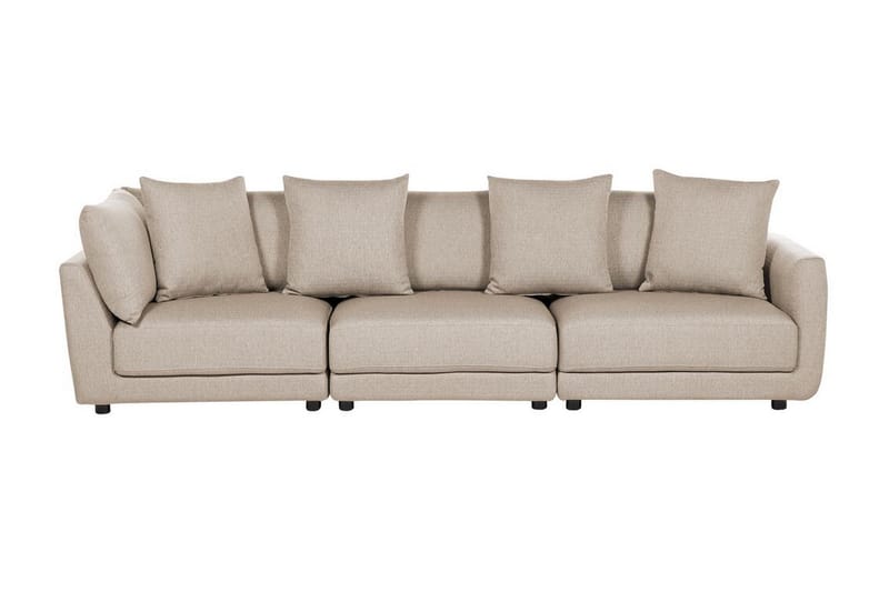 Delisha Soffa 3-sits - Beige/Svart - Möbler - Vardagsrum - Soffor - 3-sits soffor