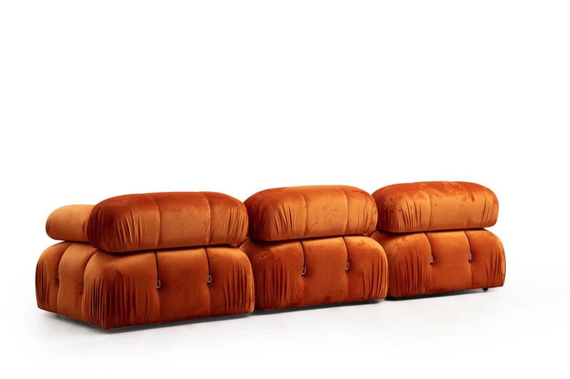 BELGIN Bubblig Divansoffa 3-sits 288 cm Orange - Möbler - Vardagsrum - Soffor - Divansoffa & schäslong