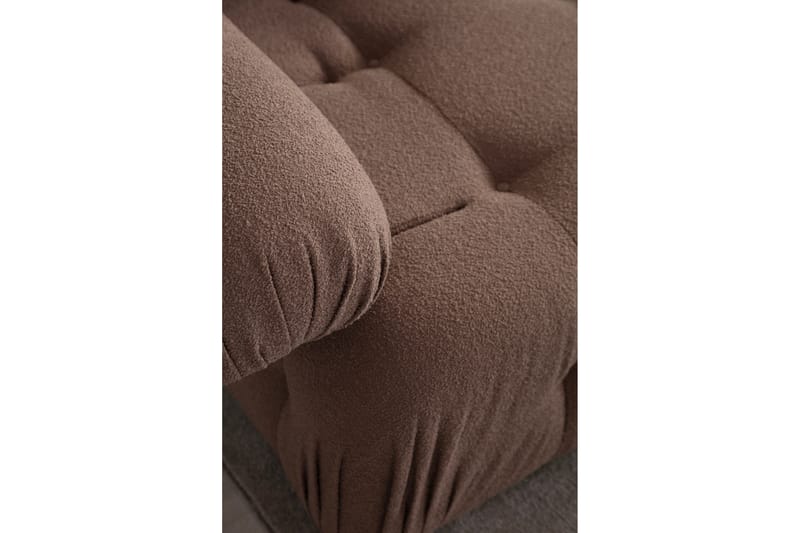 BELGIN Bubblig Divansoffa 3-sits 315 cm Cappuccino - Brun - Möbler - Vardagsrum - Soffor - Divansoffa & schäslong