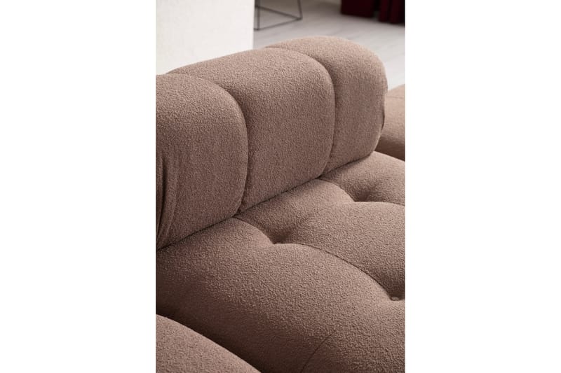 BELGIN Bubblig Divansoffa 3-sits 315 cm Cappuccino - Brun - Möbler - Vardagsrum - Soffor - Divansoffa & schäslong