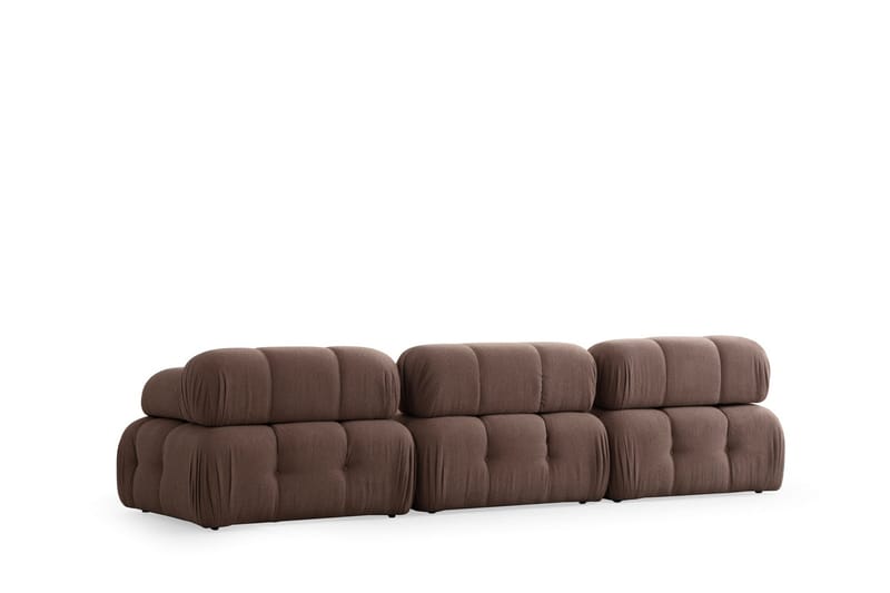 BELGIN Bubblig Divansoffa 3-sits 315 cm Cappuccino - Brun - Möbler - Vardagsrum - Soffor - Divansoffa & schäslong