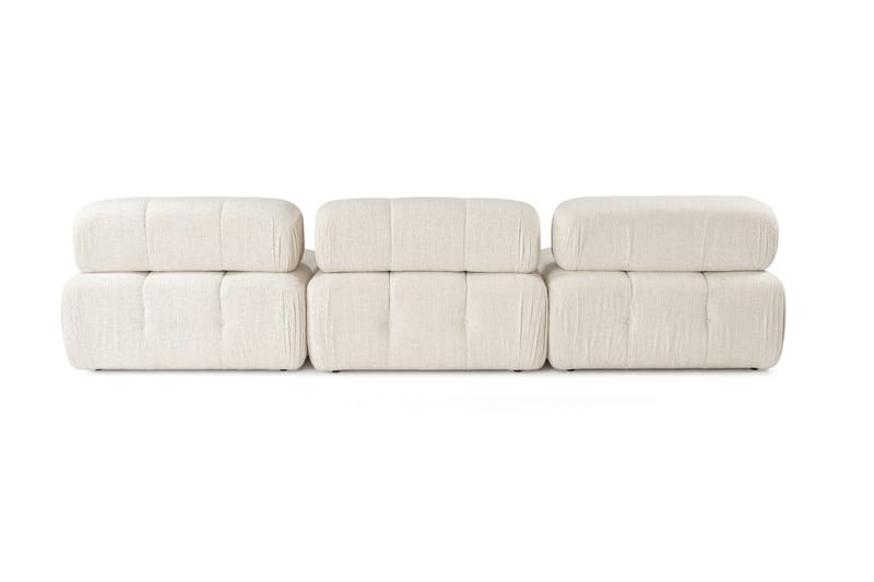 BELGIN Bubblig Divansoffa 3-sits 315 cm Ljusbeige - Möbler - Vardagsrum - Soffor - Divansoffa & schäslong