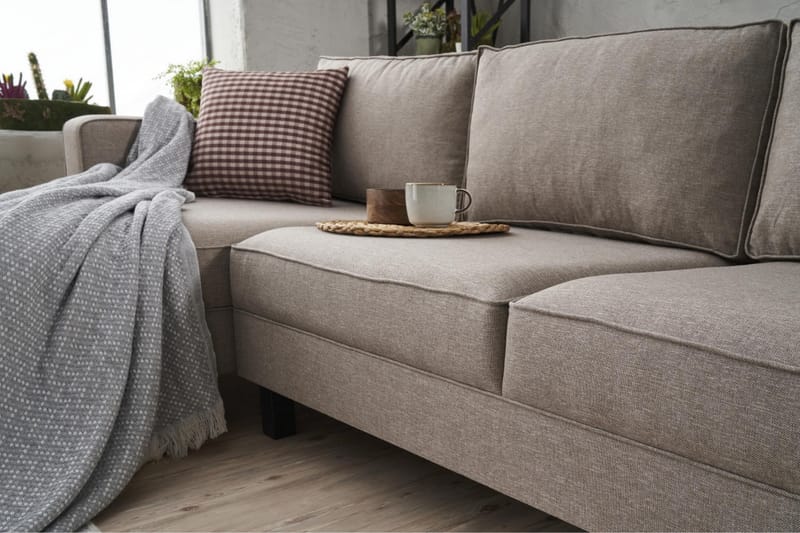 BELLSON Soffa m. Divan 4-sits Cream - Möbler - Vardagsrum - Soffor - Divansoffa & schäslong