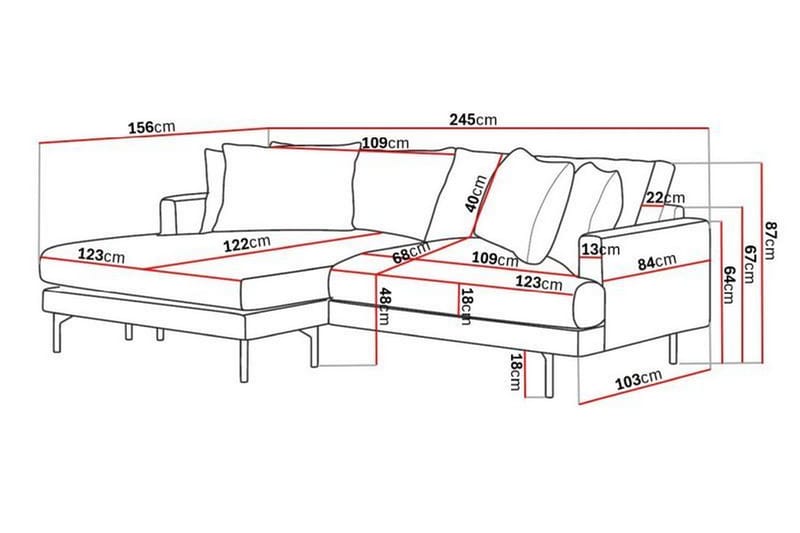 CONCAN 3-sits Divansoffa Grå - Möbler - Vardagsrum - Soffor - Divansoffa & schäslong