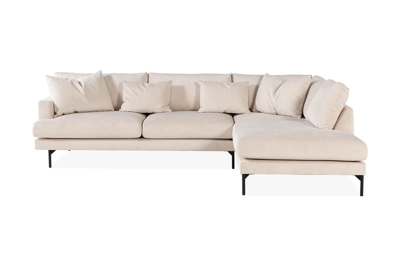 CONCAN 4-sits Soffa med Schäslong Höger Beige/Svart - Möbler - Vardagsrum - Soffor - Divansoffa & schäslong