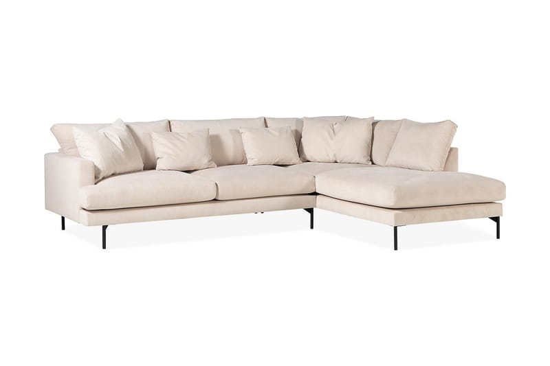 CONCAN 4-sits Soffa med Schäslong Höger Beige/Svart - Möbler - Vardagsrum - Soffor - Divansoffa & schäslong