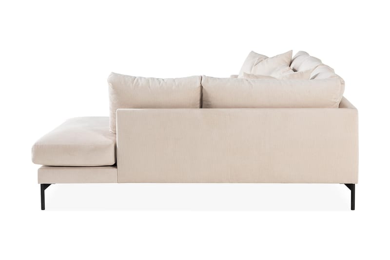 CONCAN 4-sits Soffa med Schäslong Höger Beige/Svart - Möbler - Vardagsrum - Soffor - Divansoffa & schäslong