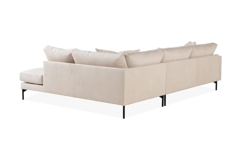 CONCAN 4-sits Soffa med Schäslong Höger Beige/Svart - Möbler - Vardagsrum - Soffor - Divansoffa & schäslong