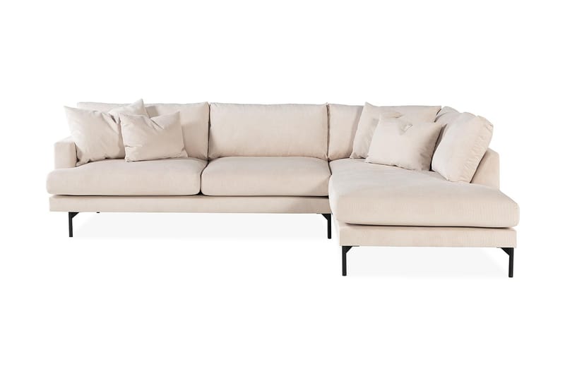 CONCAN 4-sits Soffa med Schäslong Höger Beige/Svart - Möbler - Vardagsrum - Soffor - Divansoffa & schäslong