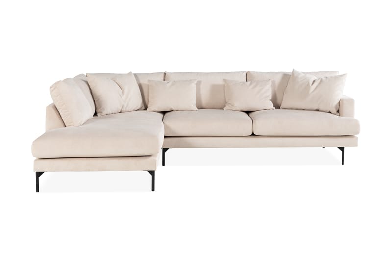 CONCAN 4-sits Soffa med Schäslong Vänster Beige/Svart - Möbler - Vardagsrum - Soffor - Divansoffa & schäslong