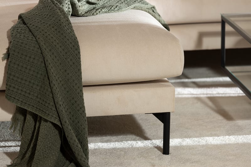 CONCAN 4-sits Soffa med Schäslong Vänster Beige/Svart - Möbler - Vardagsrum - Soffor - Divansoffa & schäslong