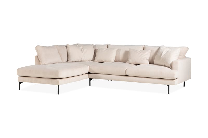 CONCAN 4-sits Soffa med Schäslong Vänster Beige/Svart - Möbler - Vardagsrum - Soffor - Divansoffa & schäslong