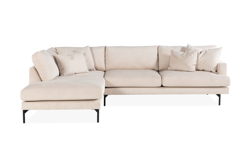 CONCAN 4-sits Soffa med Schäslong Vänster Beige/Svart - Möbler - Vardagsrum - Soffor - Divansoffa & schäslong