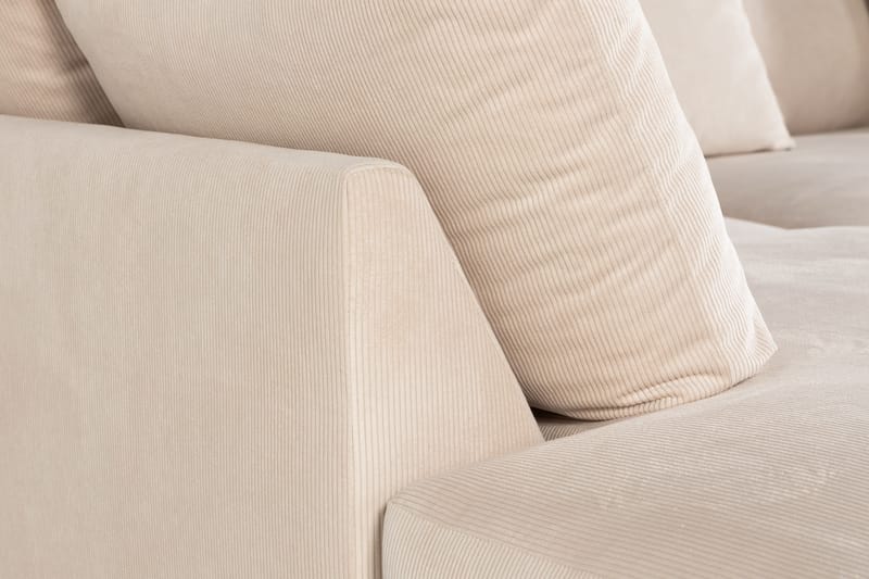 CONCAN 4-sits Soffa med Schäslong Vänster Beige/Svart - Möbler - Vardagsrum - Soffor - Divansoffa & schäslong