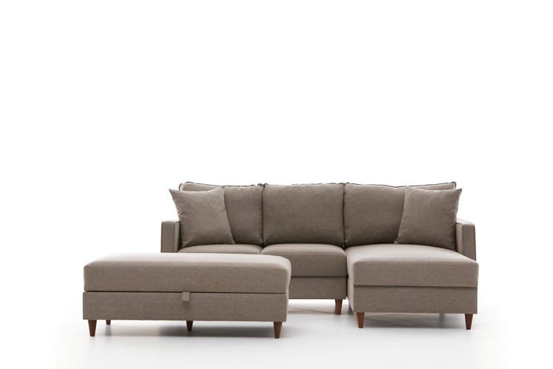 ENSGAS Soffa m. Divan 4-sits Beige - Möbler - Vardagsrum - Soffor - Divansoffa & schäslong