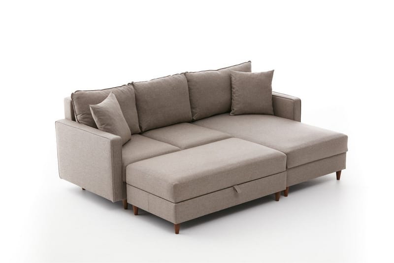 ENSGAS Soffa m. Divan 4-sits Beige - Möbler - Vardagsrum - Soffor - Divansoffa & schäslong