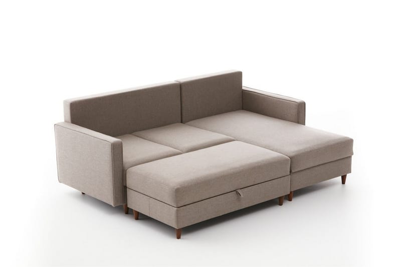 ENSGAS Soffa m. Divan 4-sits Beige - Möbler - Vardagsrum - Soffor - Divansoffa & schäslong