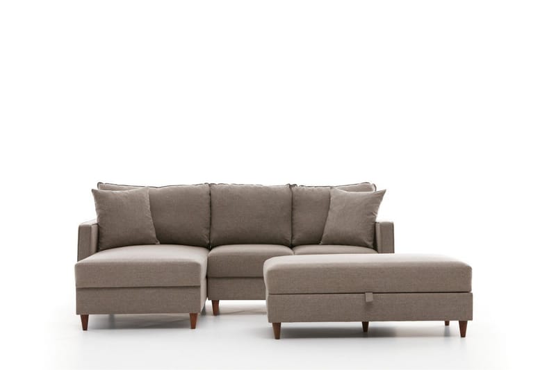 ENSGAS Soffa m. Divan 4-sits Beige - Möbler - Vardagsrum - Soffor - Divansoffa & schäslong