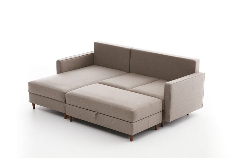 ENSGAS Soffa m. Divan 4-sits Beige - Möbler - Vardagsrum - Soffor - Divansoffa & schäslong