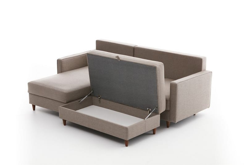 ENSGAS Soffa m. Divan 4-sits Beige - Möbler - Vardagsrum - Soffor - Divansoffa & schäslong