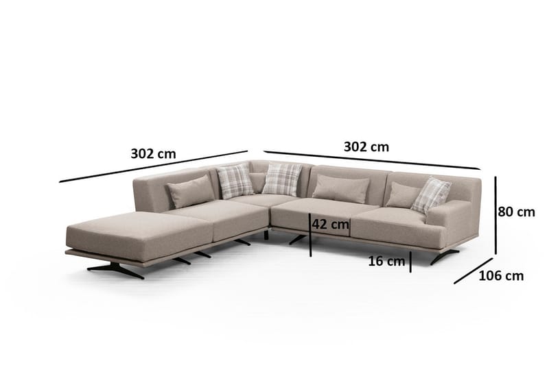 HAEDO Divansoffa Beige - Möbler - Vardagsrum - Soffor - Divansoffa & schäslong