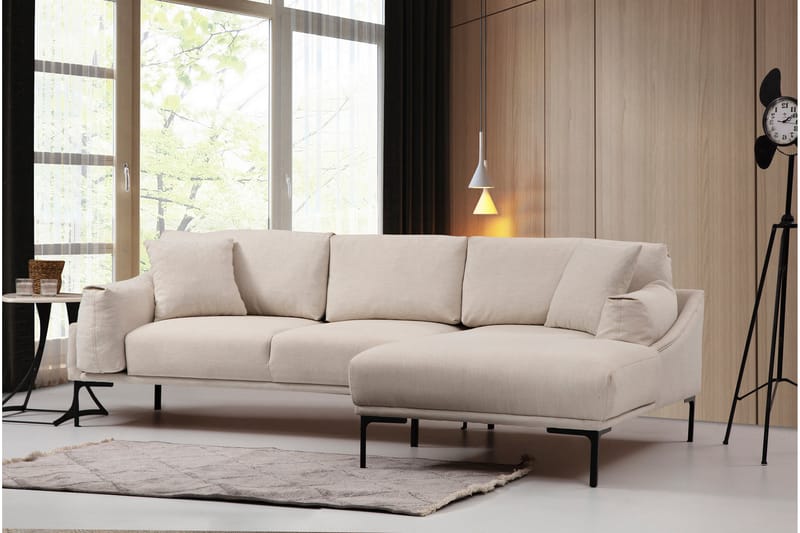 Lintley Soffa m. Divan 4-sits Cream - Möbler - Vardagsrum - Soffor - Divansoffa & schäslong