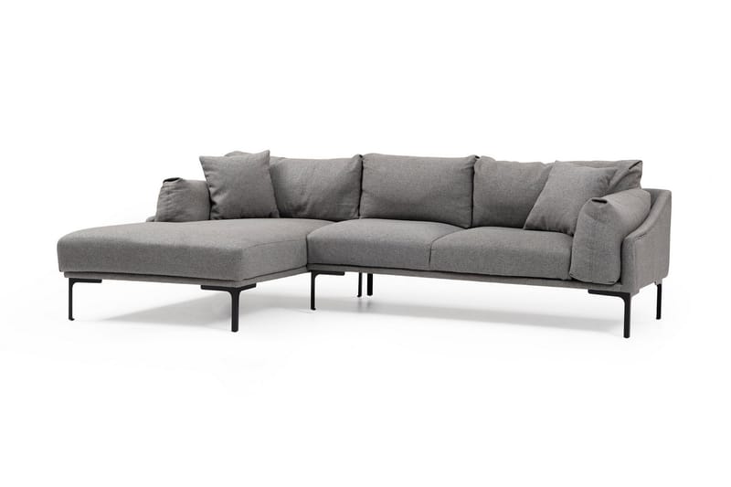 Lintley Soffa m. Divan 4-sits Grå - Möbler - Vardagsrum - Soffor - Divansoffa & schäslong