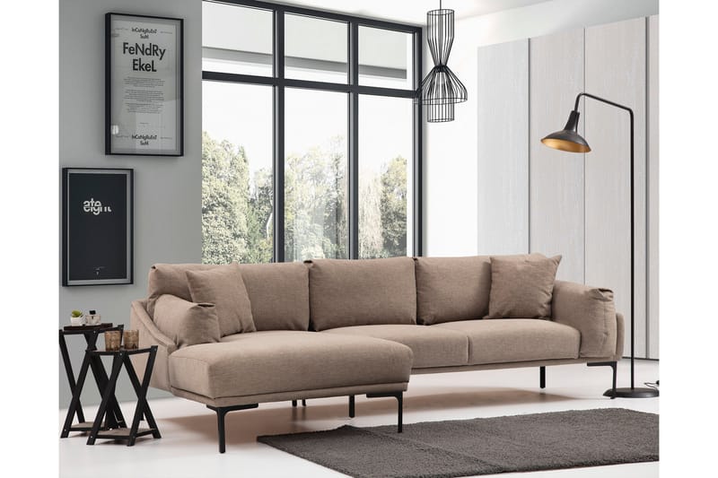 Lintley Soffa m. Divan 4-sits Mocha - Möbler - Vardagsrum - Soffor - Divansoffa & schäslong