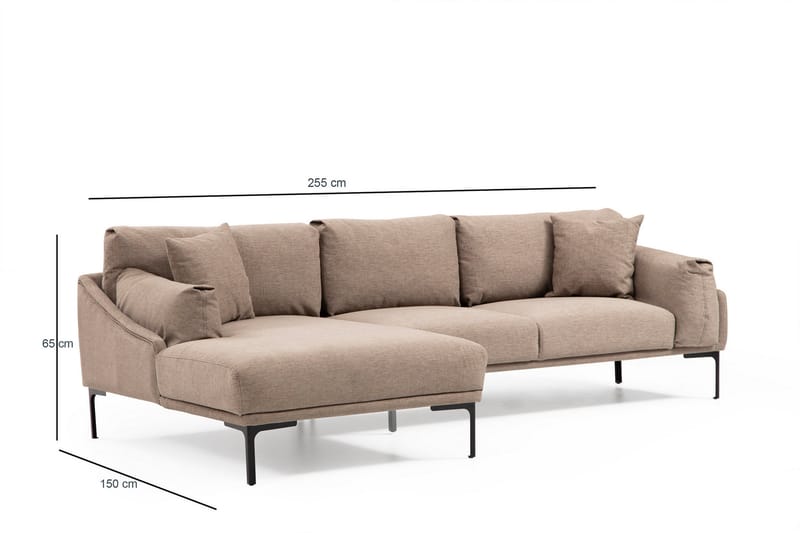 Lintley Soffa m. Divan 4-sits Mocha - Möbler - Vardagsrum - Soffor - Divansoffa & schäslong