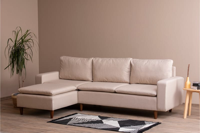 Lungo  Soffa m. Divan 4-sits Beige - Möbler - Vardagsrum - Soffor - Divansoffa & schäslong