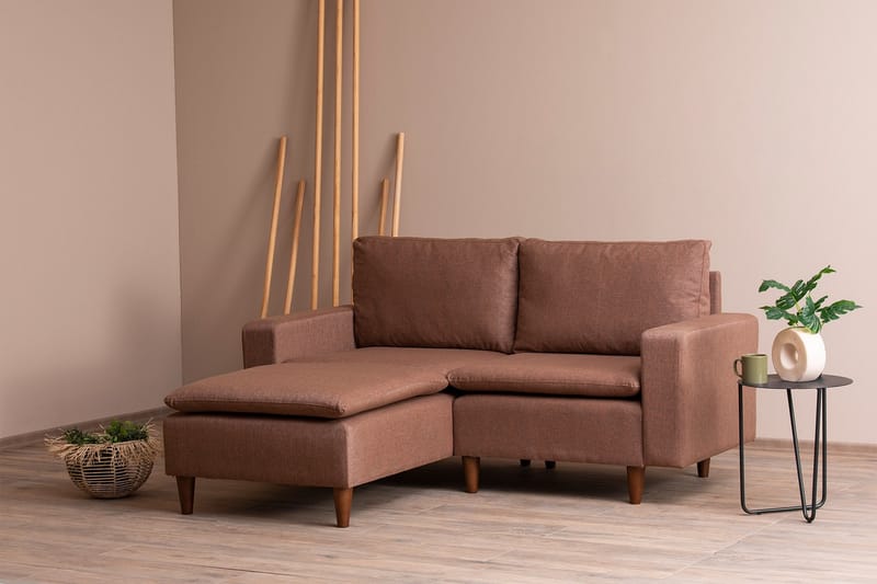 Lungo  Soffa m. Divan 4-sits Ljusbrun - Möbler - Vardagsrum - Soffor - Divansoffa & schäslong