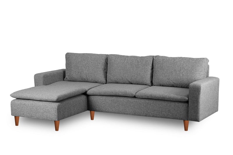 Lungo  Soffa m. Divan 4-sits Ljusgrå - Möbler - Vardagsrum - Soffor - Divansoffa & schäslong