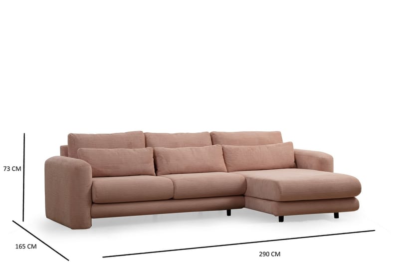 Makhan Soffa m. Divan 3-sits Rosa - Möbler - Vardagsrum - Soffor - Divansoffa & schäslong