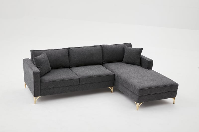 NAUEN Soffa m. Divan 4-sits Antracit - Möbler - Vardagsrum - Soffor - Divansoffa & schäslong