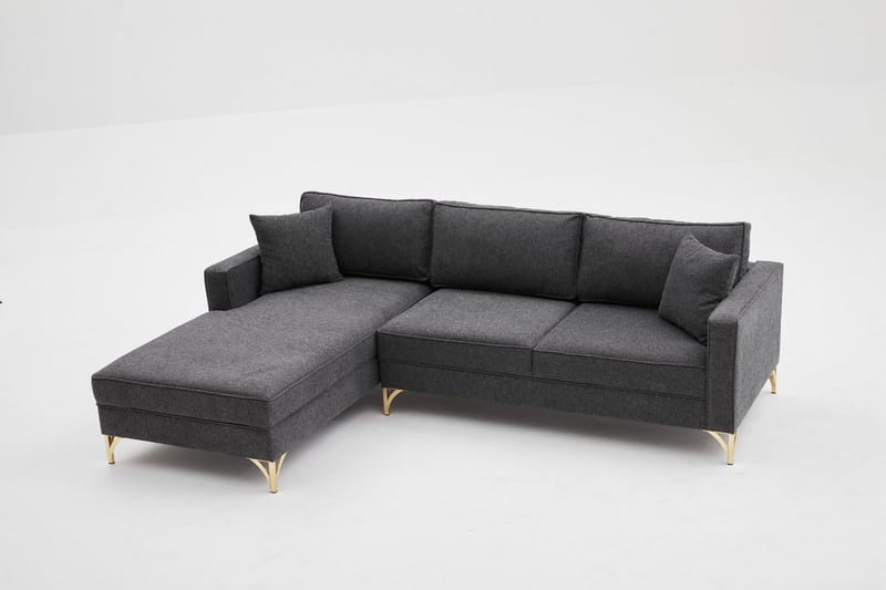 NAUEN Soffa m. Divan 4-sits Antracit - Möbler - Vardagsrum - Soffor - Divansoffa & schäslong