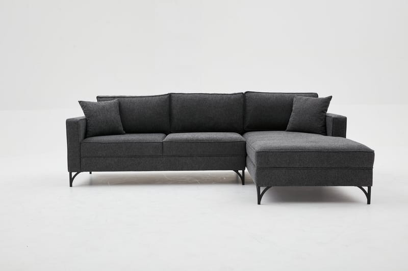 NAUEN Soffa m. Divan 4-sits Antracit - Möbler - Vardagsrum - Soffor - Divansoffa & schäslong