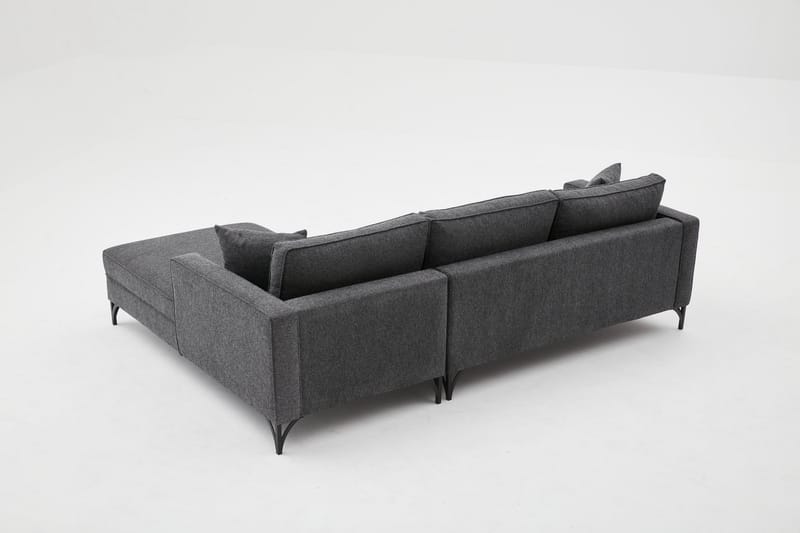 NAUEN Soffa m. Divan 4-sits Antracit - Möbler - Vardagsrum - Soffor - Divansoffa & schäslong