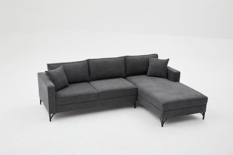 NAUEN Soffa m. Divan 4-sits Antracit - Möbler - Vardagsrum - Soffor - Divansoffa & schäslong