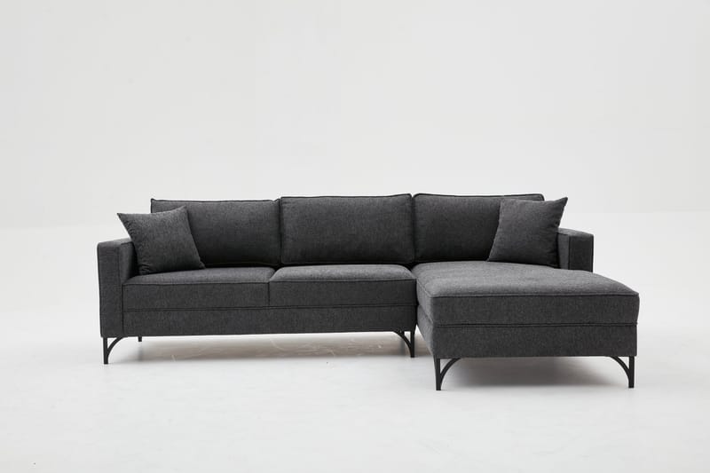 NAUEN Soffa m. Divan 4-sits Antracit - Möbler - Vardagsrum - Soffor - Divansoffa & schäslong