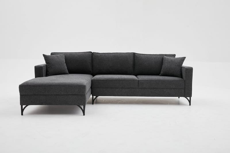 NAUEN Soffa m. Divan 4-sits Antracit - Möbler - Vardagsrum - Soffor - Divansoffa & schäslong