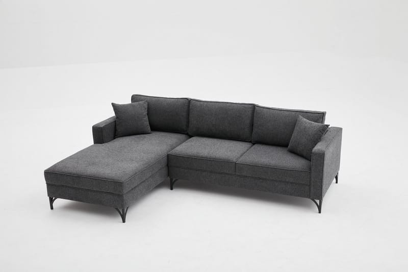 NAUEN Soffa m. Divan 4-sits Antracit - Möbler - Vardagsrum - Soffor - Divansoffa & schäslong