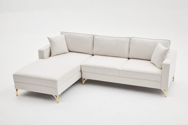 NAUEN Soffa m. Divan 4-sits Beige - Möbler - Vardagsrum - Soffor - Divansoffa & schäslong