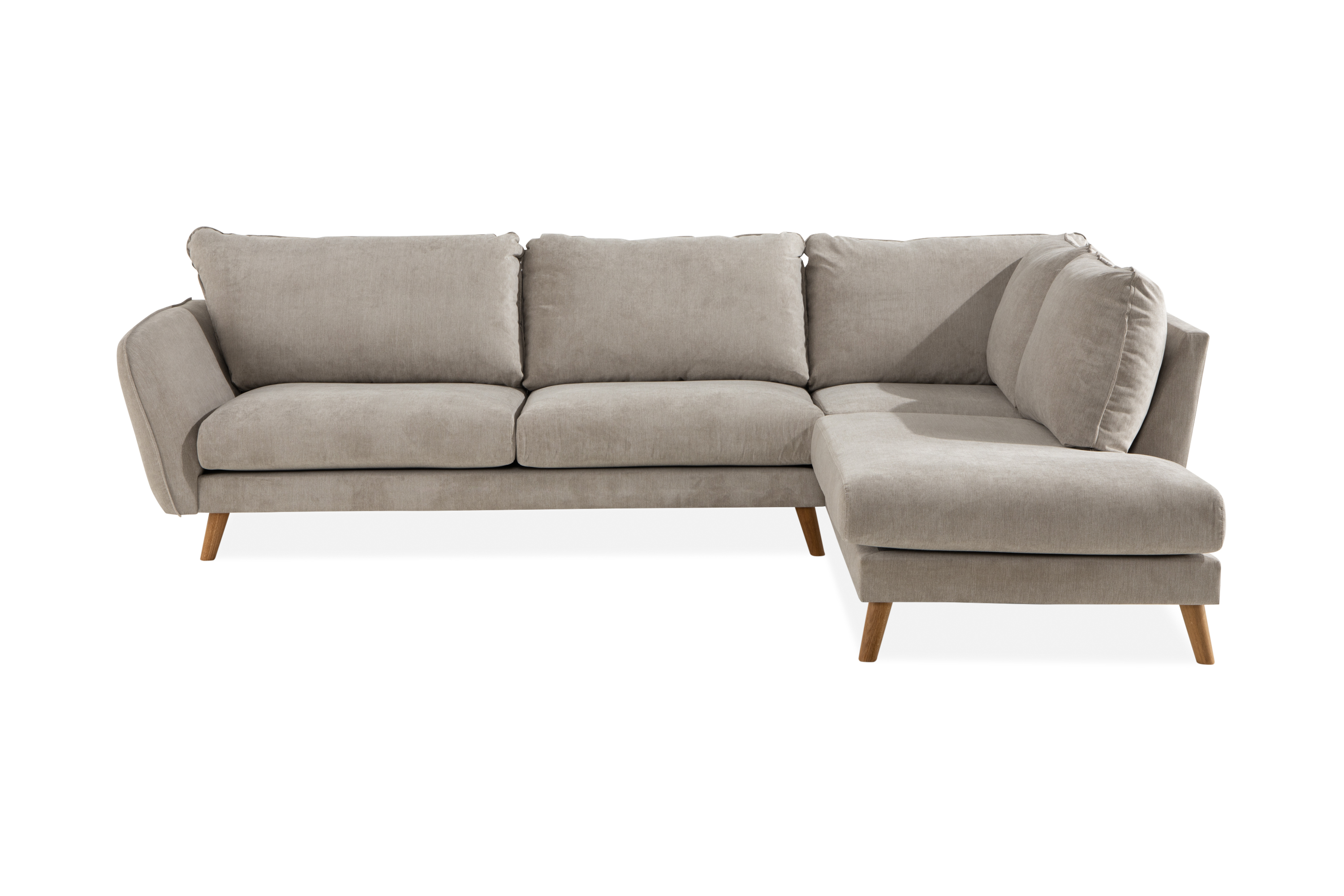 OSCAR LYX Schäslongsoffa Höger Beige/Ek –