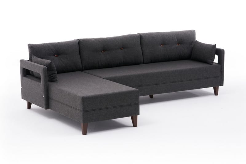 REPUBLICA Soffa m. Divan 4-sits Antracit - Möbler - Vardagsrum - Soffor - Divansoffa & schäslong