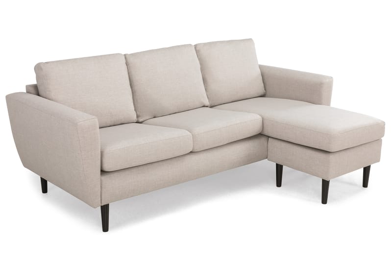 STAMFORD Divansoffa 3-sits Höger Beige/Svart - Möbler - Vardagsrum - Soffor - Divansoffa & schäslong